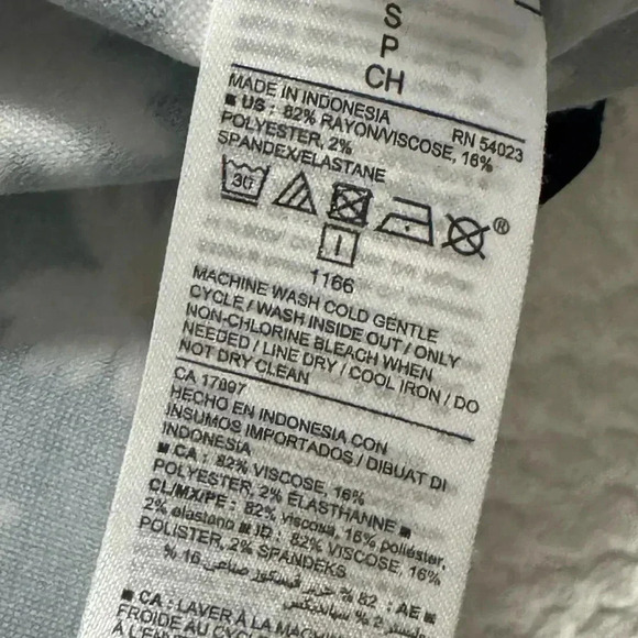 Old Navy Ponte Knit Shift Dress Long Sleeve Navy Daisies Size Small - Picture 8 of 8